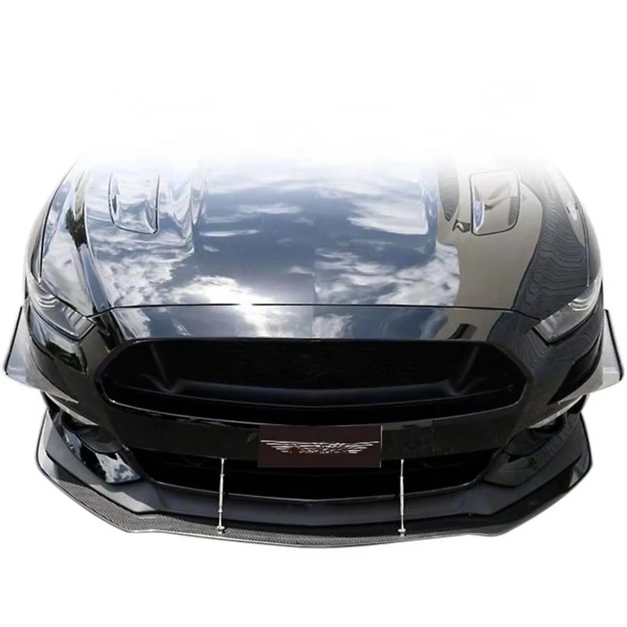 High Quality 100% Fit APR Style Wet Vacuum Carbon Bolt-On Body Kit 2015-2017 for Mustang Bumper Front Lip Chin Splitter